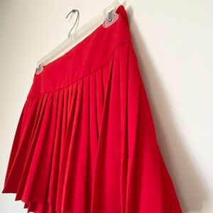 Aqua Pleated Mini Skirt